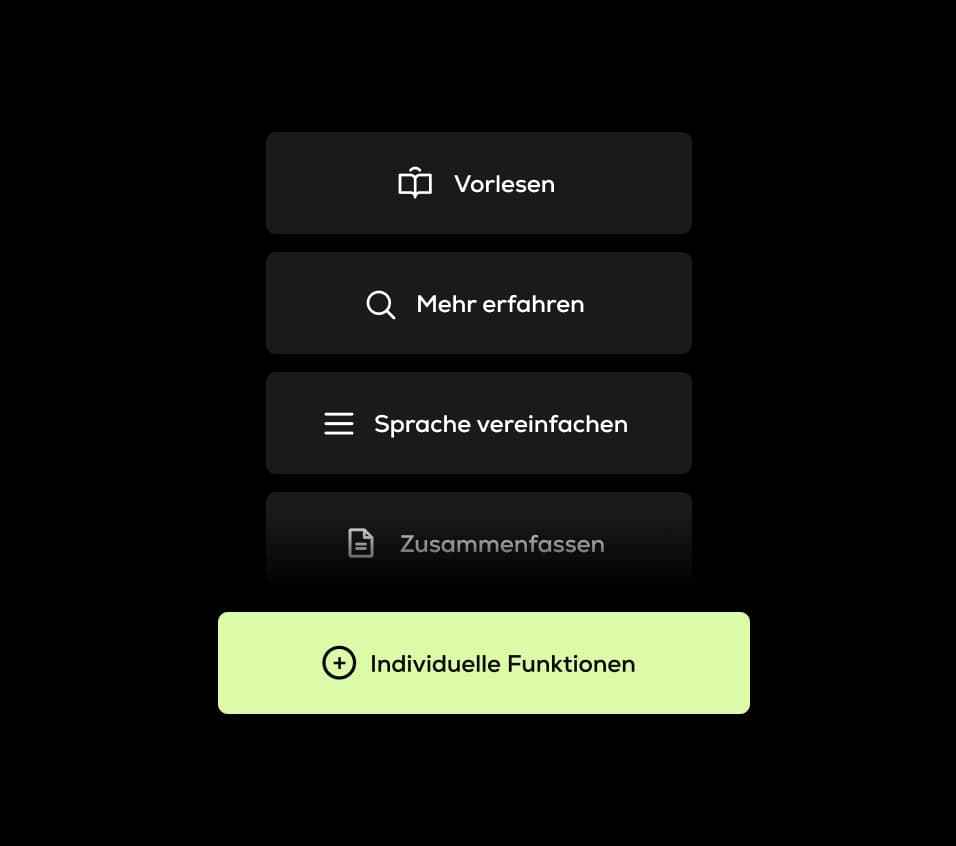 Bei Bedarf lassen sich die Funktionen explizit auf Ihre Bedürfnisse hin anpassen und erweitern.